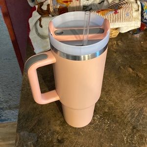 40oz Stainless Steel Tumbler pink/grey